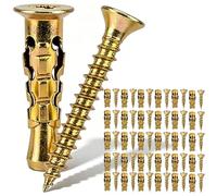 6×14mm Short Expansion Screw Set, 6 * 14mm Door Hinge Thread Repair Screws,Short Expansion Wall Anchors, Cabinet Hinge Repair Kit to Stop Sagging, 30/50/100set Secure Cabinet Door Fastening (30 Set)