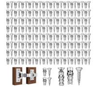 6×14mm Short Expansion Screw Set, Door Hinge Thread Repair Screws，Silver | Short Expansion Wall Anchors for Cabinet Hinge Repair & Stripped Thread Restoration, Suitable for Tile Stone Wood and More