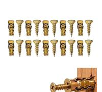 6×14mm Short Expansion Screw Set, Wall Plugs and Screws for Cabinet Hinge Repair, Stripped Thread Restoration Anchors, for Tile Wood Stone Light Duty Home DIY Installation (10 pcs)