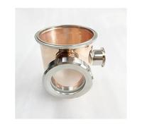 6" 154mm Flange167mm Copper Tri-Clamp Sight Glass Union Tee With Side Port 2" Flange64mm Connector For Homebrew
