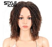 6"/15Cm Short Dreadlock Wig Twist Parrucche per Donne Nere Parrucche Sintetiche