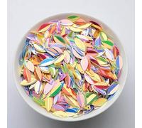 6 * 15mm a forma di foglia in PVC con paillettes sfuse, glitter per unghie fai da te, forniture per cucire, accessori per calzature, decorazioni per feste, colori misti, 10 g