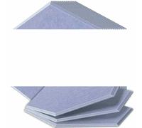 6-18 pezzi Pannelli acustici ignifughi per pareti insonorizzate, per studio KTV, trattamento acustico, materiale fonoassorbente, guarnizione per porta, 26 mm, grigio acqua, 0,8 cm, densità media, es