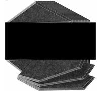 6-18 pezzi Pannelli acustici ignifughi per pareti insonorizzate, per studio KTV, trattamento acustico, materiale fonoassorbente, guarnizione per porta, 31 sesamo nero, 0,8 cm, densità media, esagono