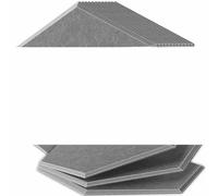 6-18 pezzi Pannelli acustici ignifughi per pareti, studio, KTV, trattamento acustico, materiale fonoassorbente, guarnizione per porta, grigio agata 46, densità media 0,8 cm, esagono grande, 18 pezzi