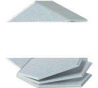 6-18 pezzi Pannelli acustici ignifughi per pareti, studio, KTV, trattamento acustico, materiale fonoassorbente, guarnizione per porta, grigio fumo 27, densità media 0,8 cm, esagono grande, 12 pezzi