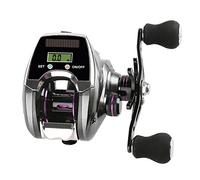 6+1BB 8.0: 1 Rapporto Display Digitale Bobina Baitcasting con Contatore Linea Sistema di Ricarica Solare Alta Attrezzatura Da Pesca Accessori