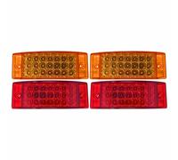 6 " 21 LED Sigillato Lato Evidenziatore Svendita Luce Rimorchio Camion - 2 Red &