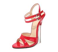 6.29 in Sexy Locale Notturno di Grandi Dimensioni A Spillo Padrona Pole Dance Striptease Scarpe Partito Prom Club Tacchi Alti,Rosso,40 EU