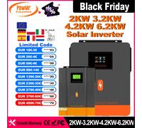 6.2KW/4.2KW/3.2KW/2KW/2KW Invertitori solari ibridi 48V 24V 12V 220VAC Onda sinusoidale pura fotovoltaica MPPT 120A 80A Regolatore solare