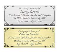 6,3 x 15,2 cm Piatto Inciso Elegante Personalizzato, Placca Incisa,Targhe Commemorative Personalizzate, Acciaio Inossidabile Spazzolato o Ottone Inciso Laser