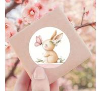 6/30/60 pezzi di adorabili adesivi rotondi con acquerelli di conigli e corone di farfalle, perfetti per confezioni regalo a tema primaverile, decorazioni in stile naturale, adesivi di alta qualità ada