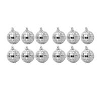 6-30PCS Specchio Disco Ball 4cm Luce da palcoscenico riflettente rotante argento brillante palla di vetro festa di nozze Home Ktv Decor(4cm 12PCS)