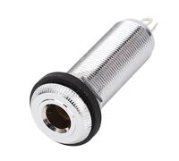 6,35 Mm Brass Mono Barrel Jack Presa per Chitarra Elettrica, Basso con Input Cilindro Output a 3 Pin, Parti di Chitarra Filettate di Ricambio Ideale, Grande per gli Amanti della