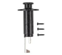 6.35mm Rear Plug Guitar Jack, Single Pin Output Jack Brass, Stereo Pin Output Jack Eq Output, Suitable for Electric Guitar (Black)