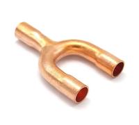 6.3x0.6x21mm Rame End Feed Equal Y 3 Modi Saldatura Tubo Adattatore Raccordo Condizionatore D'aria Refrigerazione Gas Acqua Olio