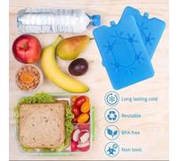6/4/2/1 pezzo Ghiaccio per scatola pranzo, Ghiaccio per borsa pranzo, Ghiaccio riutilizzabile ultra sottile - Ghiaccio a lunga durata per mantenere il freddo, Mantiene il cibo fresco e fresco nelle sc