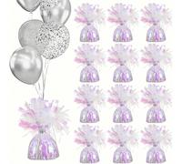 6/4/2 pezzi Pesi per palloncini con decorazione a nappe iridescenti, base per palloncini all'elio, decorazioni per feste autunnali, compleanno, Ognissanti, Natale e ritorno a scuola, accessorio per pa