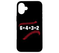6+4+3=2 Double Play 643 Baseballer Softball Baseball Math Custodia per iPhone 16 Plus