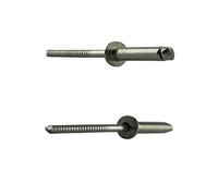 6,4 x 20 mm (10 pezzi) rivetti ciechi con testa piatta, in acciaio inox VA A2 V2A, rivetti ciechi, rivetti pop, antiruggine, DIN 7337, ISO 15983, AGBERG