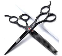 6.5/7/7.5 Pollice Forbici Set Salon Professionale Parrucchiere Taglio Capelli e Sottilizzazione Parrucchiere Forbici Speciali 440C Acciaio Inox (7 pollici, 2 pezzi-)