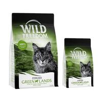 6,5 kg + 800 g gratis! Wild Freedom Crocchette per gatti - Adult Green Lands Sterilised con Agnello, Senza cereali (6,5 kg) + (2 x 400 g)