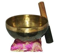 6,5 "pollici fatti a mano ottone nero e oro, tibetano canto ciotole/canto per meditazione/