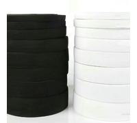6-50 mm 5 iarde Nero/Bianco Piatto Sottile Largo Elastico in Gomma Accessori per Abbigliamento Nastro in Nylon Accessori per Cucito - Nero - 50 mm