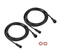 6.56Ft 2 Pin Estensione Cavo Filo,2pz 18 AWG Impermeabile IP67 Connettore,Nero