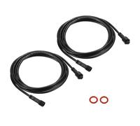 6.56Ft 3 Pin Prolunga Cavo Filo,2pz 22 AWG Impermeabile IP67 Connettore,Nero