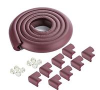 6.5FT lunghe Set-16 Protezioni d'angolo. bambino SafeBaby & Child Safety impermeabilizzazione bordo con paraurti protettivo trasparente per mobili. striscia di schiuma cuscino pad mattoni guardia camino a prova di bambino per i più piccoli (Brown)