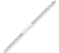 6,5mm Id-Bracciale Collana Maglia Grumetta Braccialetti Di 925 Argento Rodiato