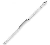 6,5mm Id-Bracciale Gourmette Braccialetti Di 925 Argento Rodiato 23cm