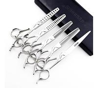 6/6.5/6.8/7 pollici 440C da parrucchiere forbici (6.5+6 pollici - 5pc)