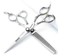 6/6.5/7 pollici forbici da parrucchiere 440c Alta durezza modello fine professionale salone parrucchiere taglio e diluizione acconciatura strumento di taglio (6.5 pollici 2 pezzi)