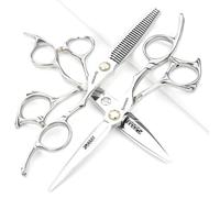 6/6.5 pollici Sharonds tagliacapelli, forbici giapponesi professionali 440C, forbici efficienti, forbici, pettine regolatore (6 pollici, 3 pezzi)