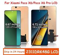 6.67 "AMOLED PocoX6 23122PCD1G Display per Xiaomi Poco X6 Pro 2311DRK48G Display LCD Touch Screen Digitizer Assembly