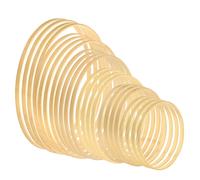 6/7/8/9/10/12 Pollici 6 Taglia Legno Bambù Floreale Cerchio, 24pz 1 Set