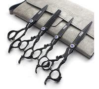 6/7/8/9 pollici professionale tagliacapelli set, acciaio inossidabile taglienti tagliacapelli, forbice specifiche per parrucchiere (（6+7） pollici, 4 pezzi)