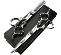 6/7/8/9 pollici professionale tagliacapelli set, acciaio inossidabile taglienti tagliacapelli, forbice specifiche per parrucchiere (6 pollici, 2 pezzi-C)