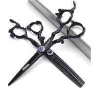 6/7/8/9 pollici professionale tagliacapelli set, acciaio inossidabile taglienti tagliacapelli, forbice specifiche per parrucchiere (6 pollici, 2 pezzi-D)