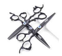 6/7/8/9 pollici professionale tagliacapelli set, acciaio inossidabile taglienti tagliacapelli, forbice specifiche per parrucchiere (（6+7） pollici, 3 pezzi)