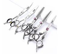 6/7/8/9 pollici, set professionale di forbici per capelli, forbici per capelli giapponesi, forbici per capelli maschili e femminili(6 pollici, 5 pezzi)