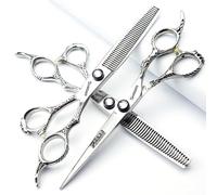 6/7/8 pollici tagliacapelli professionali, Giappone 440C tagliacapelli in lega di cobalto, tagliacapelli, tagliacapelli per perdita di peso (6 pollici, 3 pezzi-A)