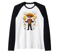 6 7 Cinco de Mayo Six 67 Sei Sette Meme Divertenti Ragazzo Bambini Giovani Maglia con Maniche Raglan