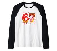 6 7 Cream Drip Six Seven Meme Valentine's Day Men Women Kids Maglia con Maniche Raglan