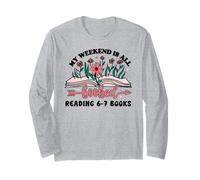 6 7 English Teacher 67 Book Weekend Booked Reading 6-7 Books Maglia a Manica