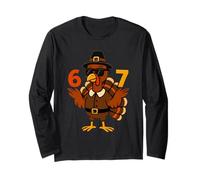 6-7 Mani del Tacchino del Ringraziamento 67 Meme Brainrot Six Seven Maglia a Manica