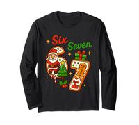 6 7 Meme Gingerbread Natale Divertente Sei Sette Natale Vacanza Maglia a Manica