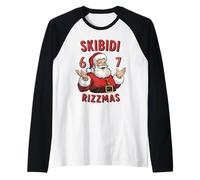 6 7 Natale Skibidi Rizzmas 67 Meme Gen Alpha Slang Xmas Maglia con Maniche Raglan